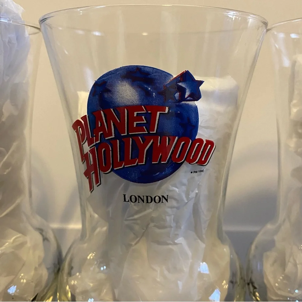 Planet Hollywood Hurricane Glasses - Set of 4 Munich DC London San Francisco